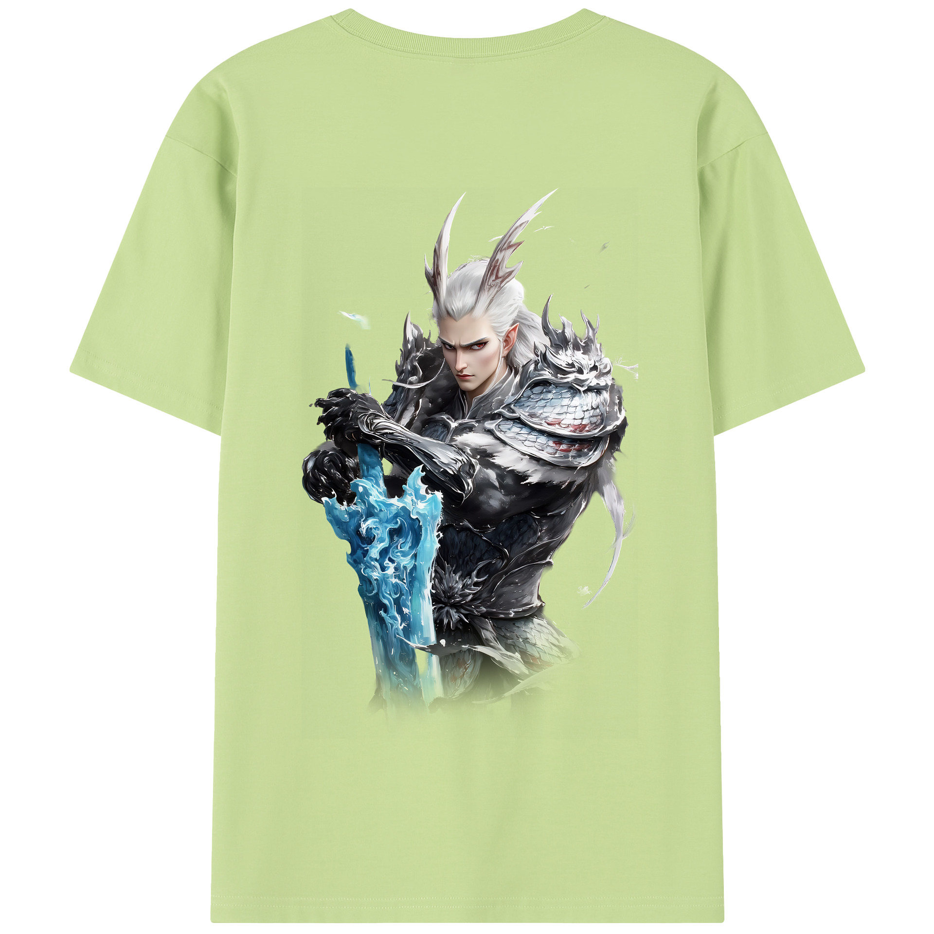 （画像用） Ne Zha 2 ナタ 魔童の大暴れ 綿100％半袖Tシャツ（背面プリント）